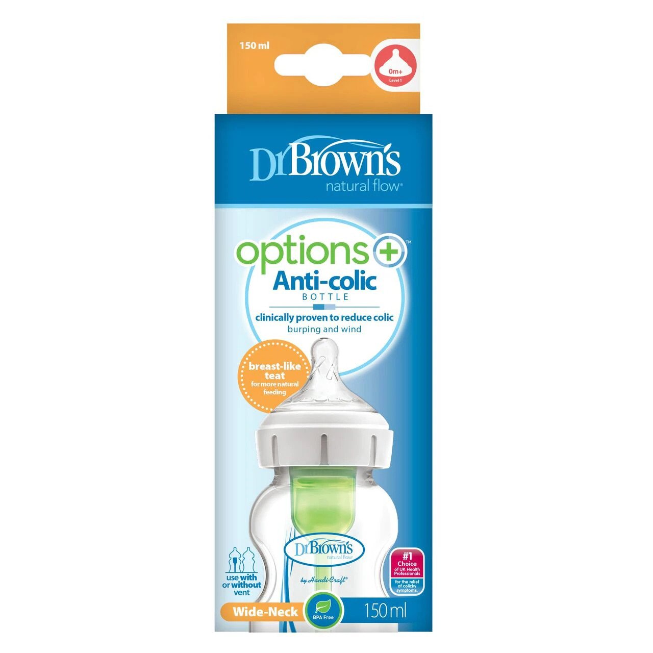 DrBrown’s Natural Flow Options+ Anti-colic PVC 150ml (2)